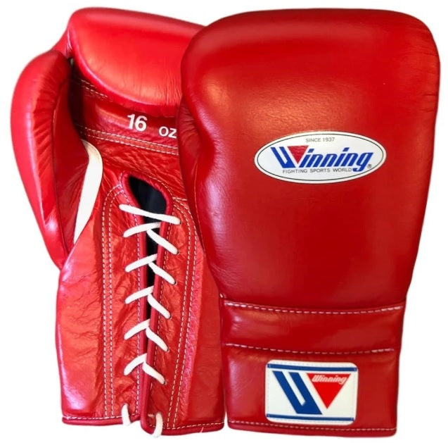 Puncherica Genuine Cowhide Leather Lace-Up Boxing Gloves